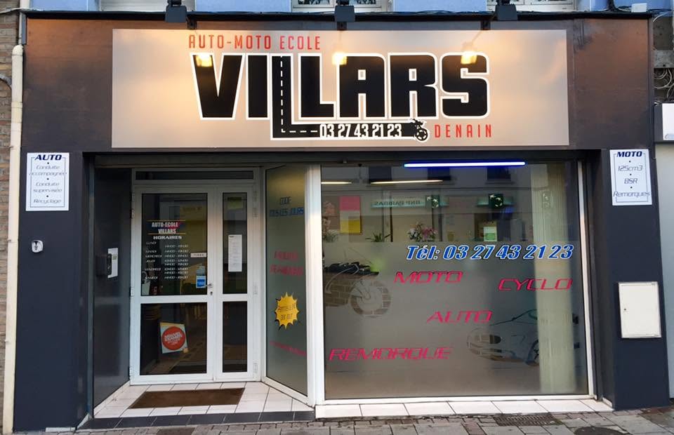 Façade auto-école Villars Denain